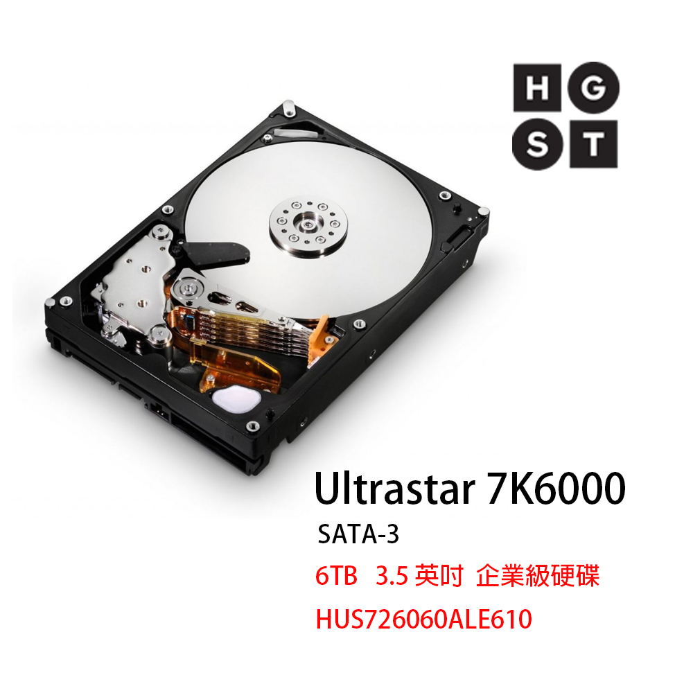 HGST企業級6TB 
3.5英吋硬碟