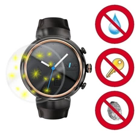 D&A ASUS ZenWatch 3 / WI503Q專用日本NEW AS玻璃奈米5H 螢幕保護貼(超值2入)
