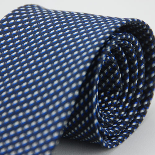 藍白黑綴斜紋領帶