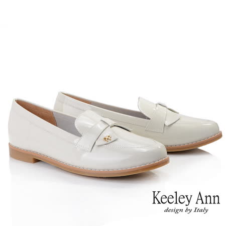 Keeley Ann我的日常生活 MIT甜美金屬飾釦漆皮樂福鞋