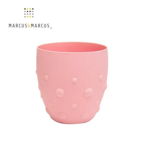 【MARCUS＆MARCUS】動物樂園矽膠防滑學習杯-粉紅豬(粉)