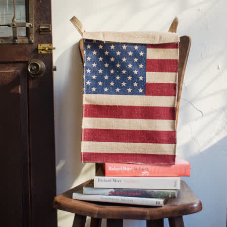 復古LOFT工業風
附蓋黃麻收納整理籃