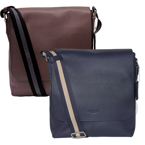 【COACH】
全皮革磁扣書包式斜背包