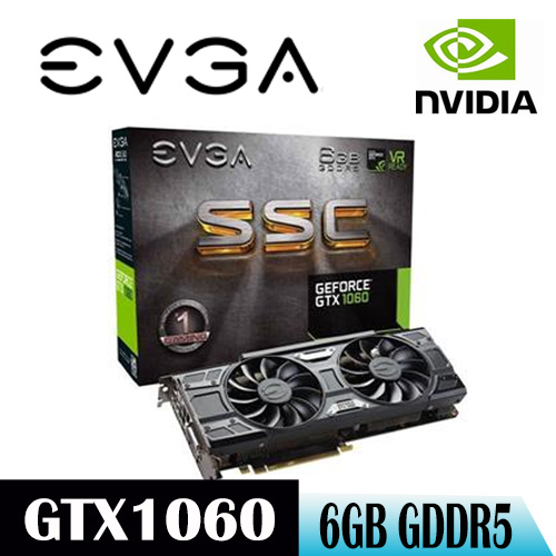 EVGA GTX1060
6GB GAMING顯卡