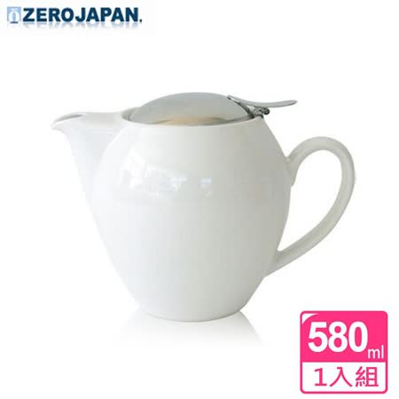 【ZERO JAPAN】品味生活陶瓷不鏽鋼蓋壺(白)580cc