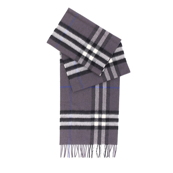 【BURBERRY】基本款經典米格紋喀什米爾圍巾(黑色)