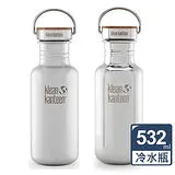 美國Klean Kanteen竹片鋼蓋不鏽鋼冷水瓶532ml