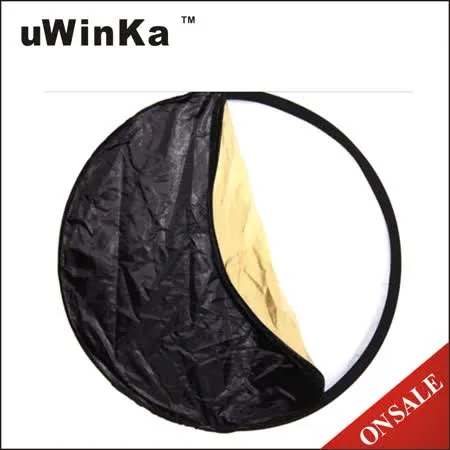 uWinka可折疊五合一反光板 (直徑80cm,白色/黑色/柔光/金色/銀色5合1反光板)RE-S2