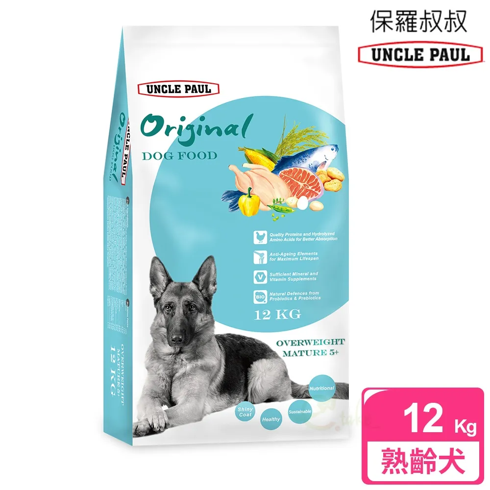 【UNCLE PAUL】保羅叔叔田園生機狗食 12kg 熟齡犬