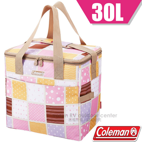 【美國 Coleman】30L 保冷手提袋.保冷袋.保冰袋.便當袋.野餐袋.軟式行動冰箱/露營.保溫.買菜.保鮮.烤肉.郊遊.釣魚.遠足/CM-27234 桃紅