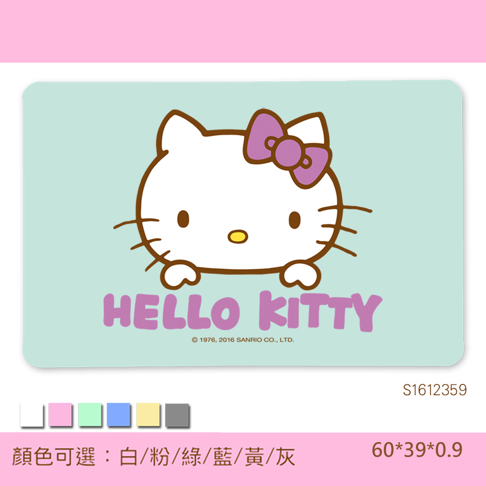 【三麗鷗獨家授權】Hello Kitty珪藻土吸水地墊 /彩印-經典哈羅