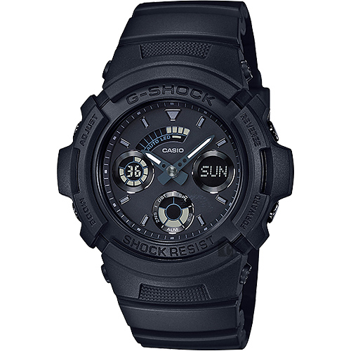 CASIO 卡西歐 G-SHOCK 經典賽車雙顯錶 AW-591BB-1ADR
