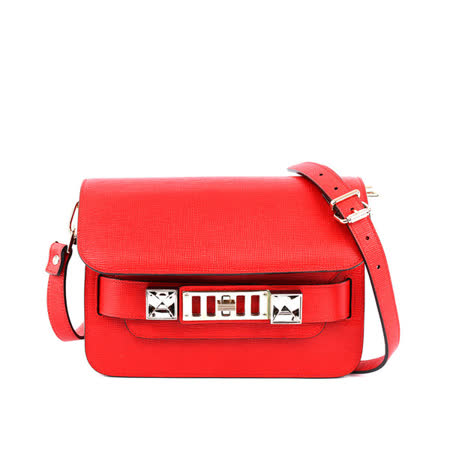 【PROENZA SCHOULER】mini 新款 防刮牛皮 PS11(金釦騎士紅)
