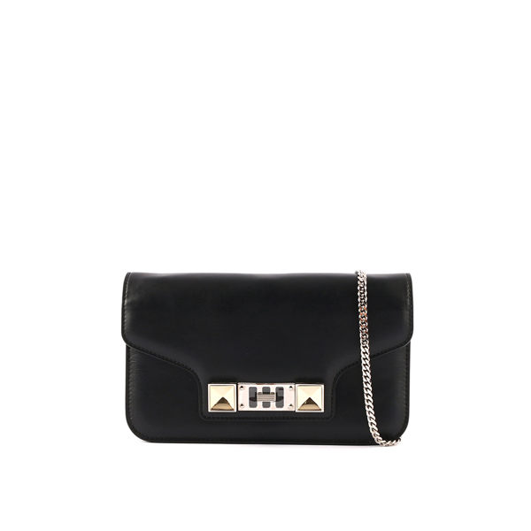 【PROENZA SCHOULER】PS11系列長夾式鏈帶斜背手拿包(黑色(BLACK)