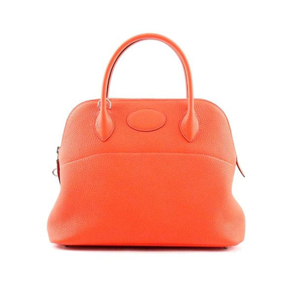 【HERMES】 TOGO皮 31cm bolide 柏莉包(罌粟橘8V)