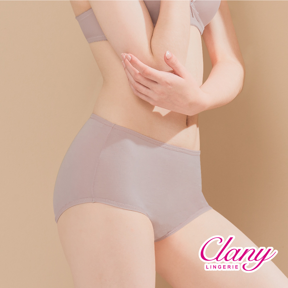【可蘭霓Clany】天然健康絲蛋白M-2XL高腰褲 優雅紫 2159-91