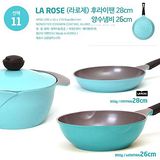 韓國Chef Topf 《迷幻藍三入組》玫瑰鍋/薔薇24公分不沾湯鍋//28公分平底鍋//26公分深炒鍋 LL24_FP28_WP26