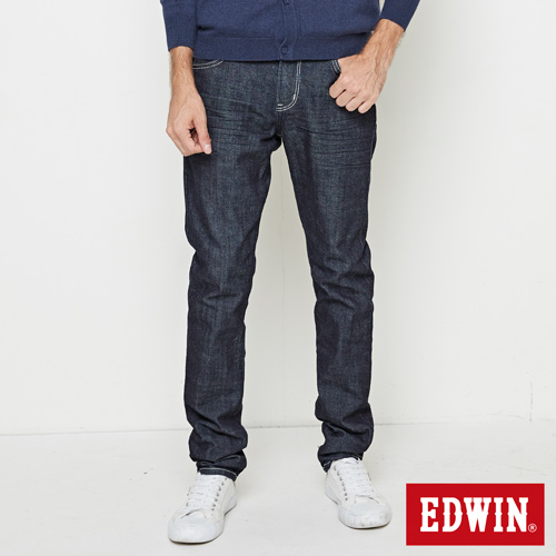 EDWIN EDGE斜袋窄管牛仔褲-男-原藍色