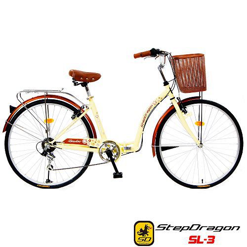 【StepDragon】SL-3 復古可疊式淑女車 26吋 搭配 日本 Shimano 7速 (100% 出貨 服務升級 版本)