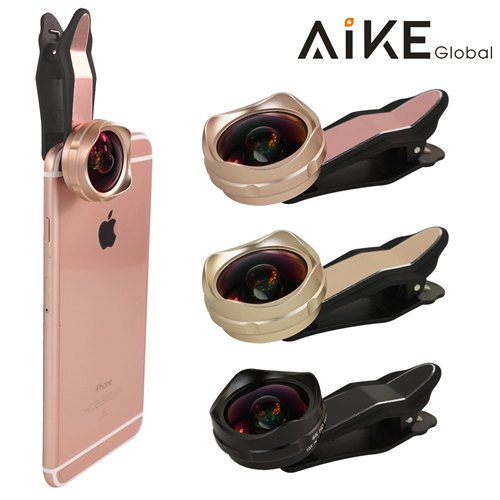 AIKE 美型新設計 4K HD廣角+15X微距 二合一鏡頭 無暗角 近乎無畸變 高質感鋁合金外殼 時尚外型 輕巧好攜帶