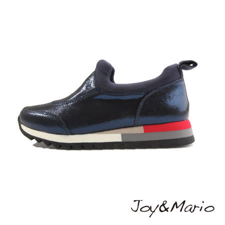 【Joy&Mario】素面燙點布運動休閒鞋 - 75009W NAVY