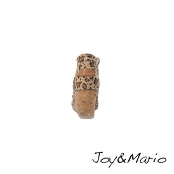 【Joy&Mario】經典豹紋厚底短靴 - 89053W CAMEL-美碼5.5
