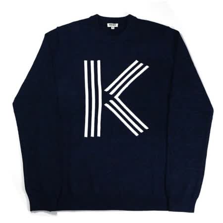 【kenzo】k logo长袖上衣(深蓝)