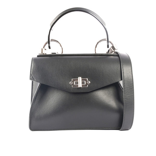 【PROENZA SCHOULER】牛皮凱莉款轉釦手提/肩背二用包(小)(黑色)