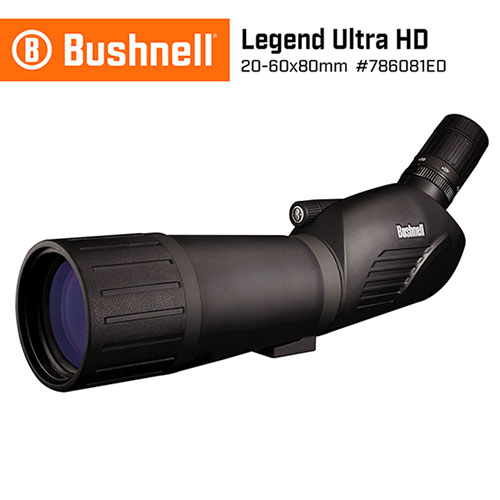 美國 Bushnell 倍視能 Legend Ultra HD 傳奇系列 20-60x80mm ED螢石專業級賞鳥型單筒望遠鏡 786081ED (公司貨)