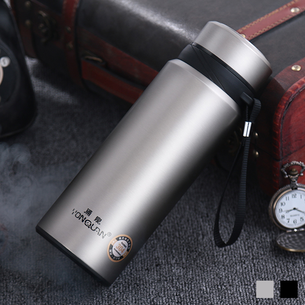 PUSH! 戶外休閒用品不銹鋼雙層真空冷泡茶保溫水壺保溫瓶750ml保溫杯E82-1不鏽鋼色