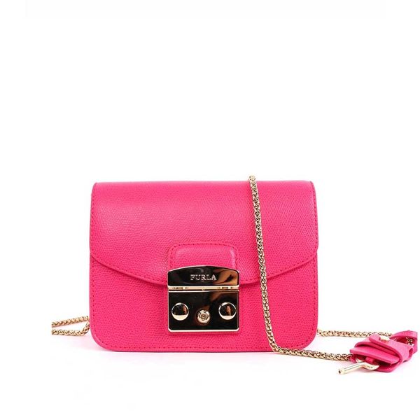 【FURLA】小牛皮cross body (MINI)BABY款(糖果粉)