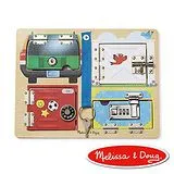 《 美國 Melissa & Doug 》 益智-門鎖遊戲板