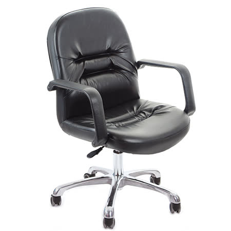 GXG 短背皮面 電腦椅 (鋁合金腳) TW-1003 LU