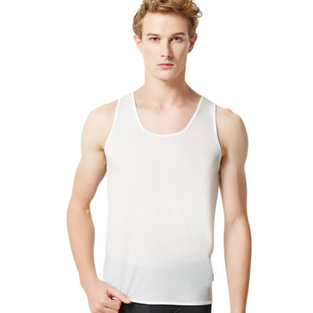 【SOLIS】夏日涼感WINCOOL系列M-XL圓領無袖背心(奶油色)