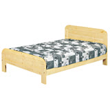 AB-日式5尺松木雙人床架