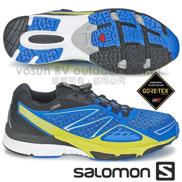 【索羅門 SALOMON】男 X-SCREAM 3D GTX 專業防水透氣越野跑步運動鞋_聯盟藍/壁虎綠 375965