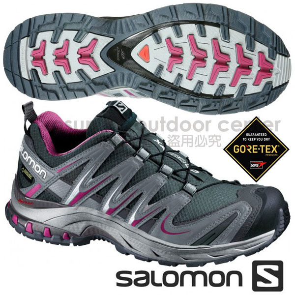 【索羅門 SALOMON】女 XA PRO 3D GTX 專業防水透氣越野跑步運動鞋_灰/神秘紫 368899
