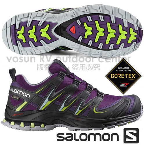 【索羅門 SALOMON】女 XA PRO 3D GTX 專業防水透氣越野跑步運動鞋_ 375937 宇宙紫/黑
