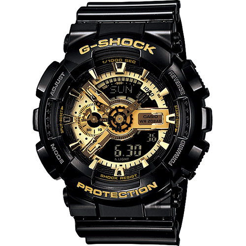 CASIO G-SHOCK
黑金重機雙顯錶