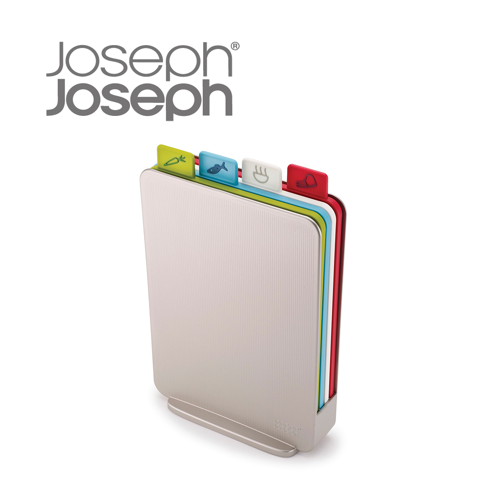 Joseph Joseph英國創意餐廚★檔案夾直立式砧板組(銀)★