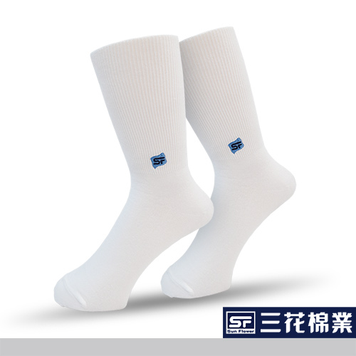 【Sun Flower三花】三花無痕肌休閒運動襪.襪子_白