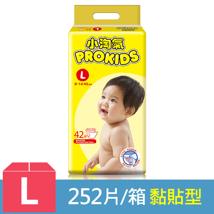 【小淘氣】透氣乾爽紙尿褲-L (42片x6包) /箱