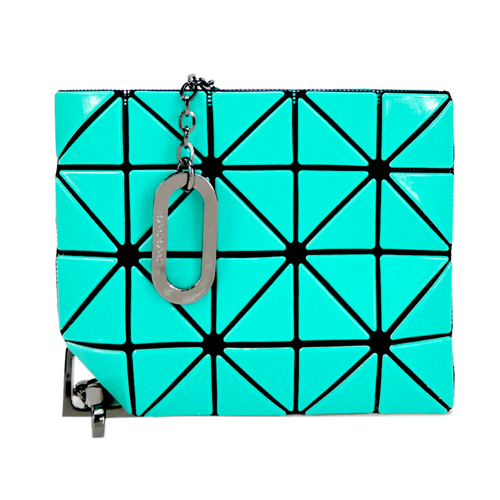 ISSEY MIYAKE 三宅一生BAOBAO FLIPPER 幾格方格4X5零錢鎖包(翠綠)