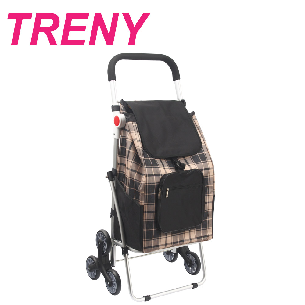 TRENY 鋁合金購物車 - 黑格 ( 菜籃車 )