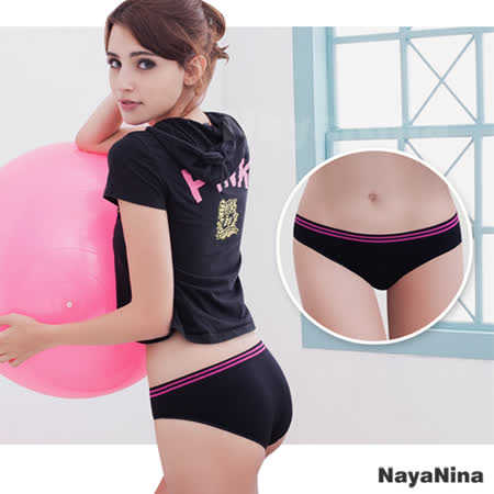 【Naya Nina】運動內褲 無縫彈力低腰內褲S-XL(黑)