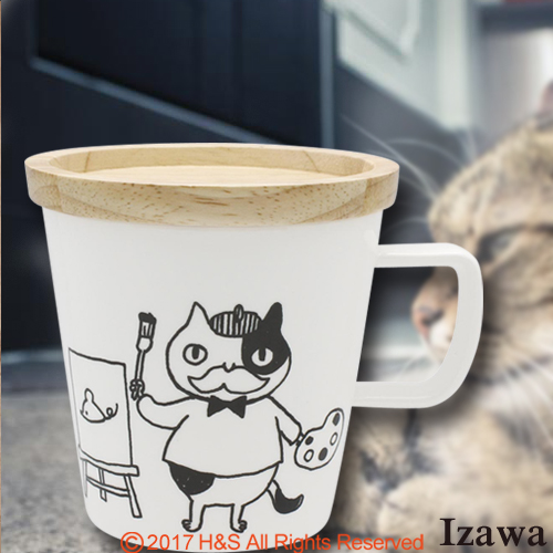【IZAWA】貓蓋杯(博物館)(320ml)