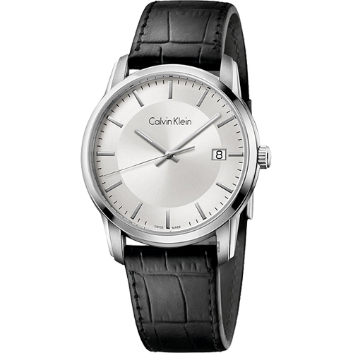Calvin Klein CK Infinity 都會簡約腕錶-銀x黑/42mm K5S311C6