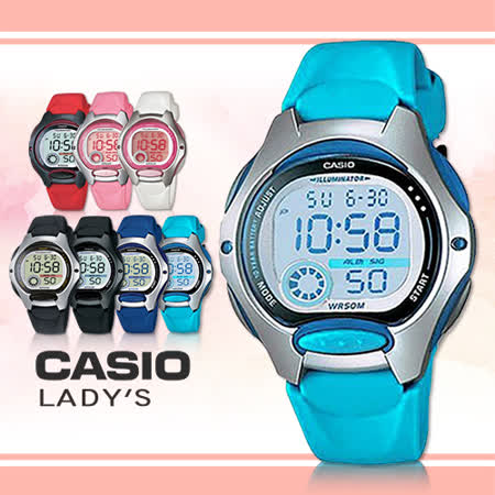 【CASIO 卡西歐】造型小巧、可愛甜美/學生必備電子錶(LW-200-2B)