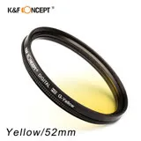 K&F Concept 超薄無暗角清晰漸變黃色圓形濾鏡 52mm