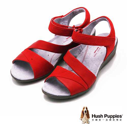 Hush Puppies NIX IRVINE系列 厚底簡約涼鞋 女鞋-紅(另有黑)